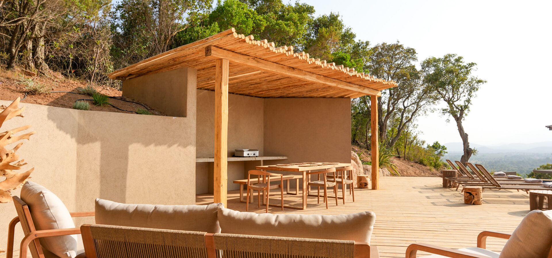 Terrasse salon et cuisine exterieur - CASA DAMICHI